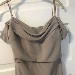 Jenny Yoo grey taupe size 2 bridesmaid dress